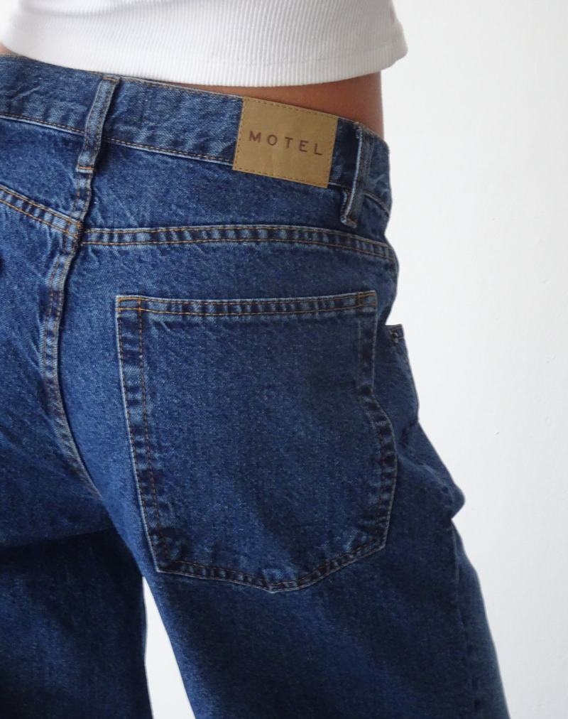Jeansy Motel Rocks Oversized Dad Low Rise Damskie Niebieskie | ZYS1437DV