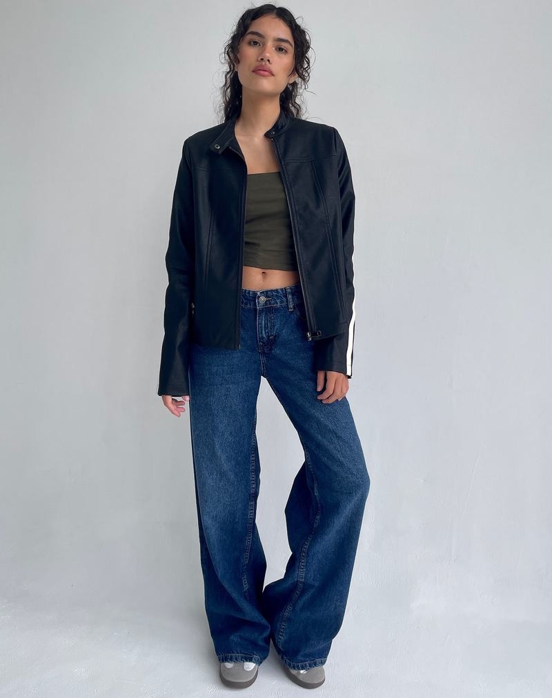 Jeansy Motel Rocks Roomy Extra Szerokie Low Rise Damskie Niebieskie | HWV2240OG