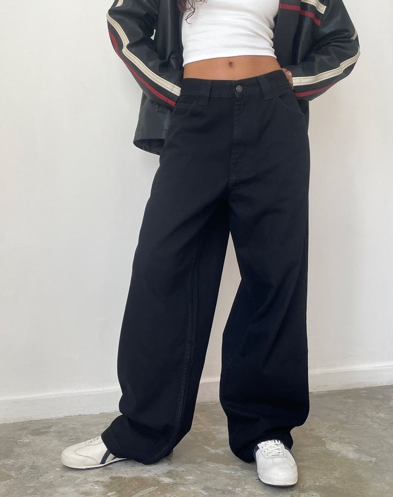 Jeansy Motel Rocks Skater Low Rise Damskie Czarne | NQY4838JW