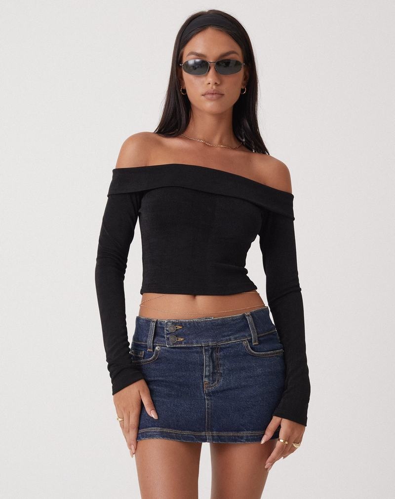 Koszulki Motel Rocks Motel X Olivia Neill Nasari Crop Damskie Czarne | FIR8512HT