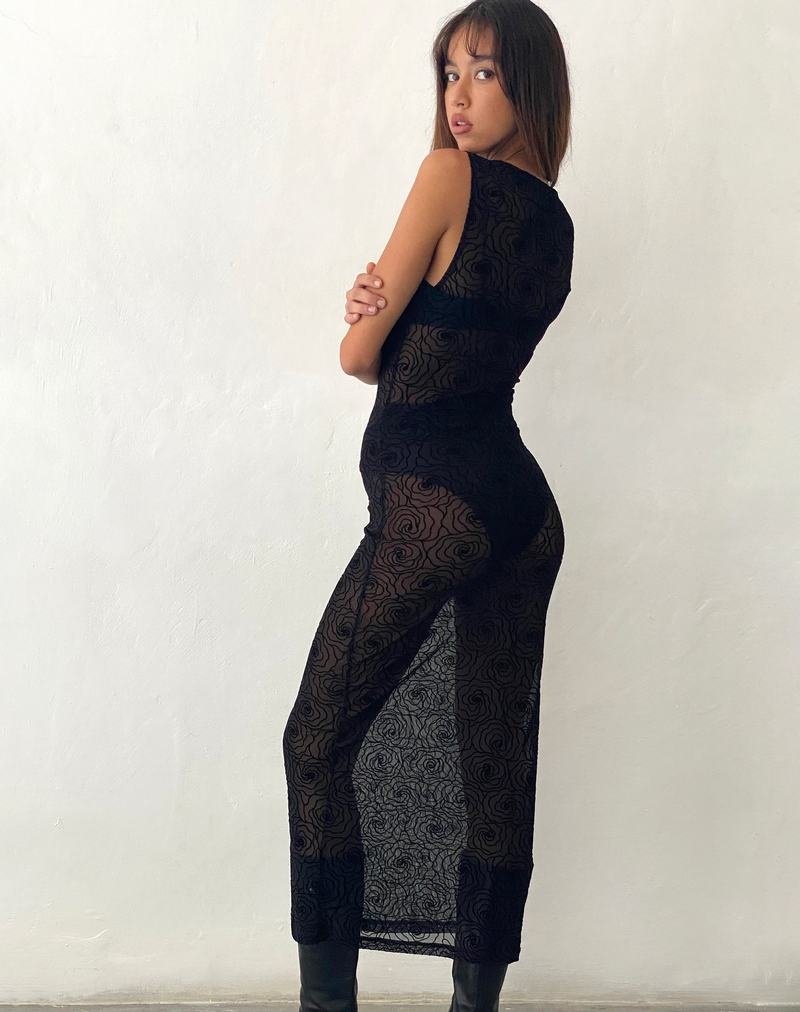 Sukienka Midi Motel Rocks Florian Unlined Damskie Czarne | VUY4297OE